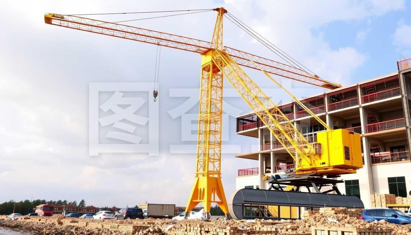 制造起重機展示建筑、制造和建筑
